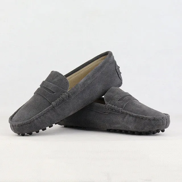 2017 Shoes Women 100% Genuine Leather Women Flat Shoes Casual Loafers Slip On Women's Flats Shoes Moccasins Lady Driving Shoes Loafers Thick Sole