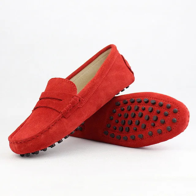 Shoes Loafers Leather 2017 Shoes Women 100% Genuine Leather Women Flat Shoes Casual Loafers Slip On Women's Flats Shoes Moccasins Lady Driving Shoes