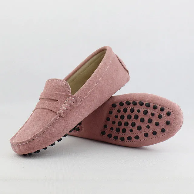 2017 Shoes Women 100% Genuine Leather Women Flat Shoes Casual Loafers Slip On Women's Flats Shoes Moccasins Lady Driving Shoes Sam Loafers