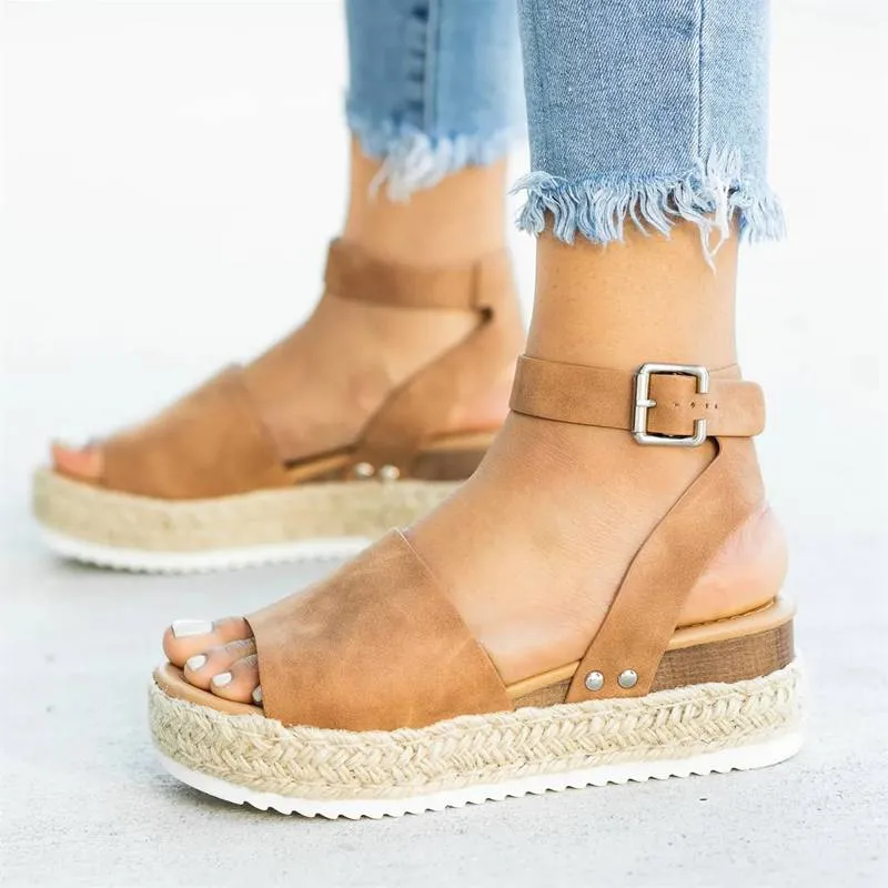 Marathon Flats Shoes 2019 Flop Chaussures Femme Platform Sandals
