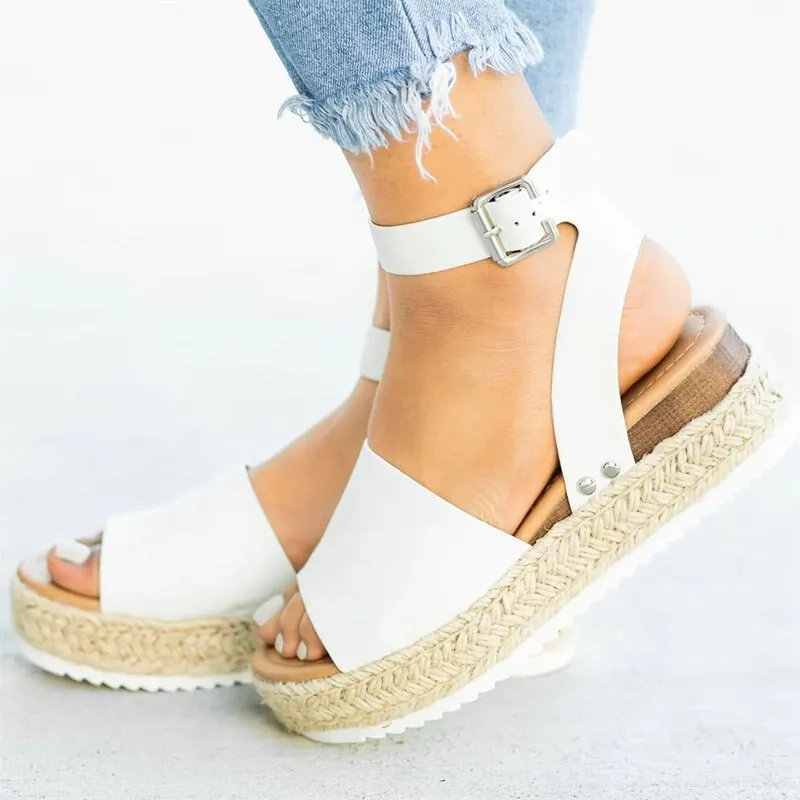 Flat Shoes Ankle Strap 2019 Flop Chaussures Femme Platform Sandals