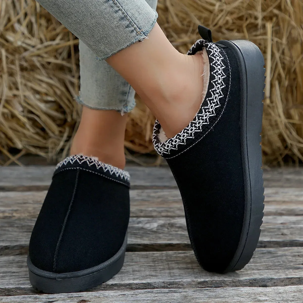 Pillow Slides 2023 New Women's Wool Slippers Warm Platform Wool Slipperswomen Slippers Women Sheepskin Slippers Women Shoes