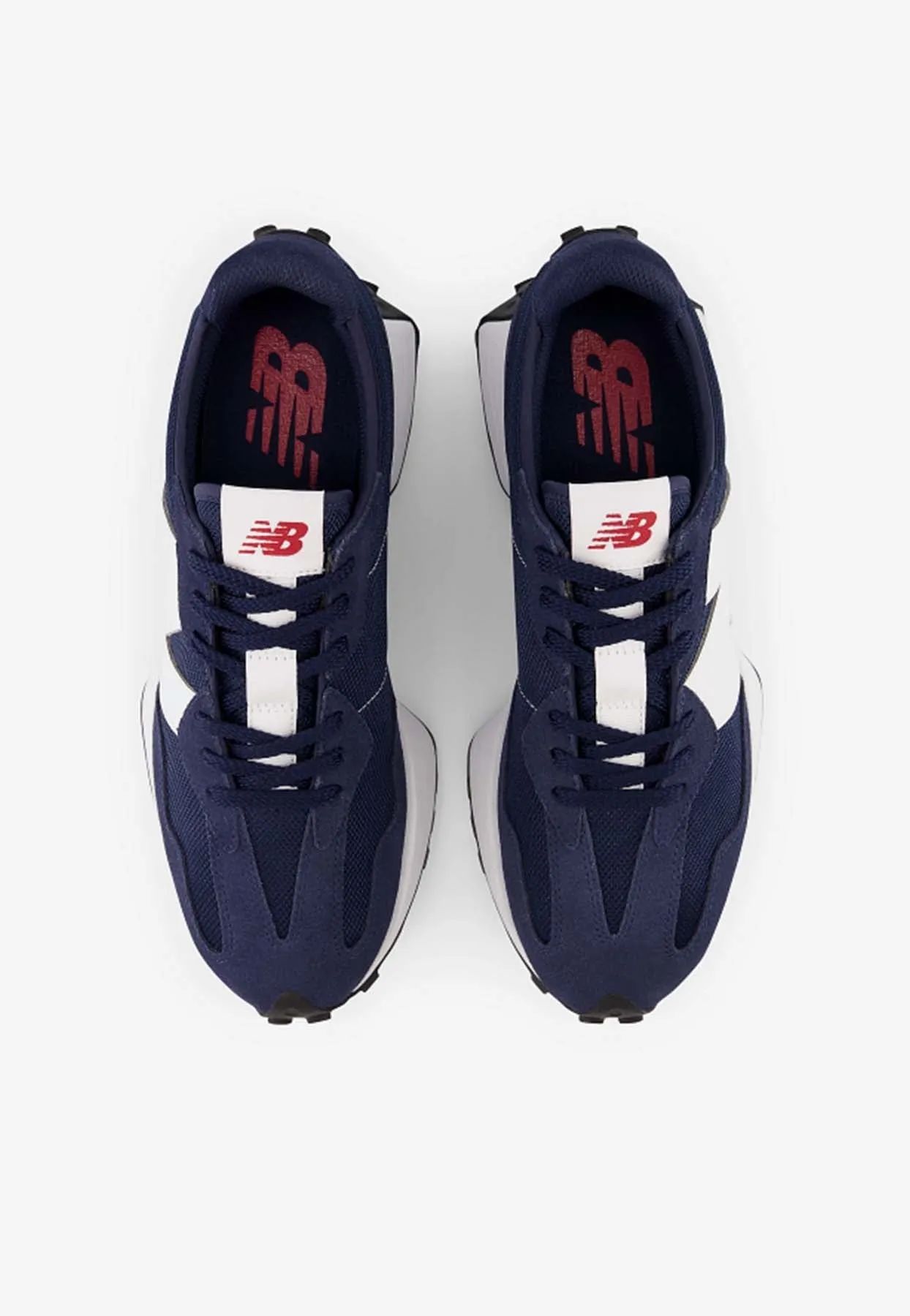 327 Low-Top Sneakers in Natural Indigo with White New Balance Mens Retro