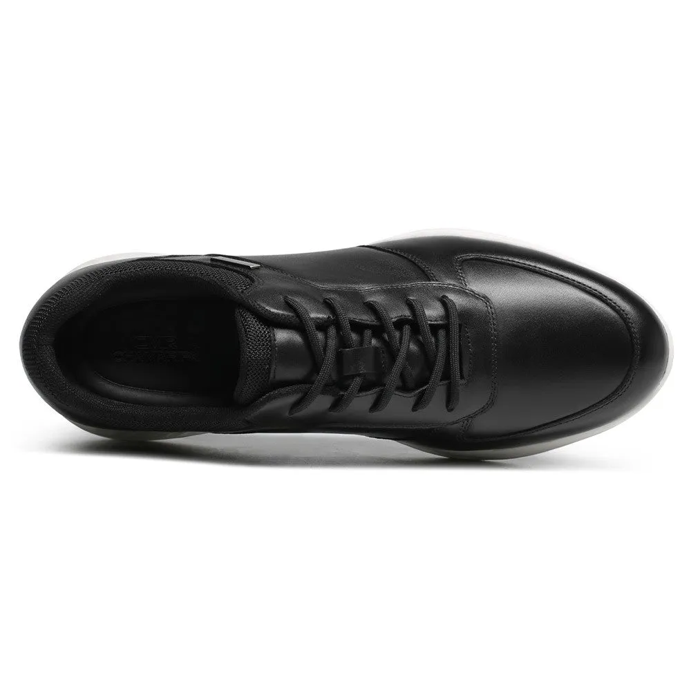 6 CM 2.36 Inches CMR CHAMARIPA Height Increasing Shoes Elevated Casual Black Leather Sneakers - Men's Height Increasing Shoes Damon Stoudamire Sneakers