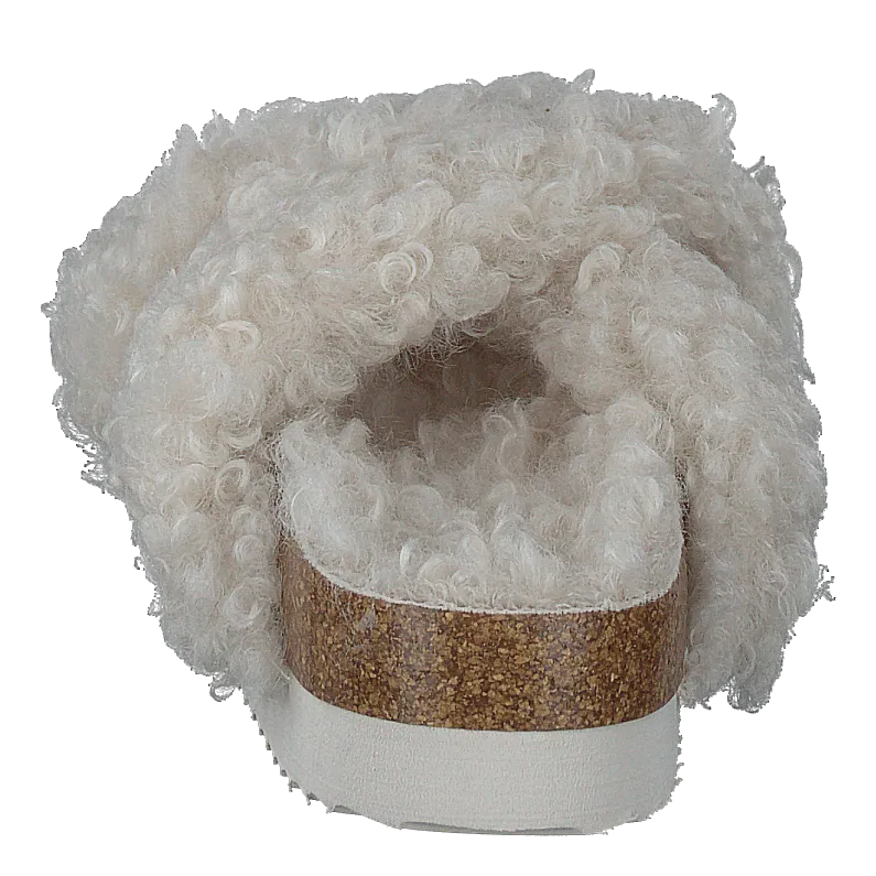 Fur Slide Slippers 86-33302 Beige