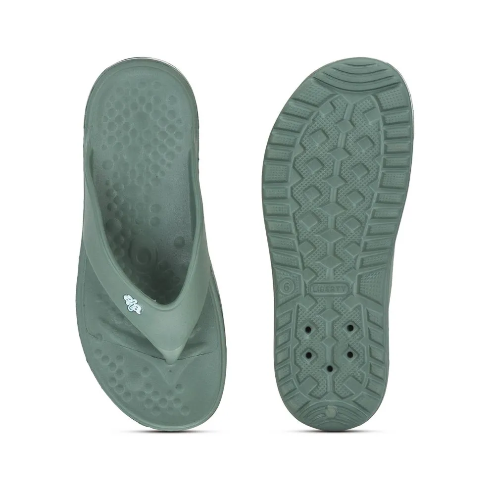 A-HA Casual Green Flip Flop For Men BEACHTIME By Liberty Ugg Shoes Slippers