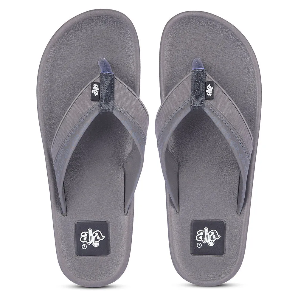 Jumbo Slippers A-HA Casual Grey Flip Flops For Men ANCO-03 By Liberty