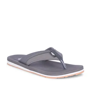 A-HA Casual Grey Flip Flops For Men ANCO-03 By Liberty Wooden Slippers Japan