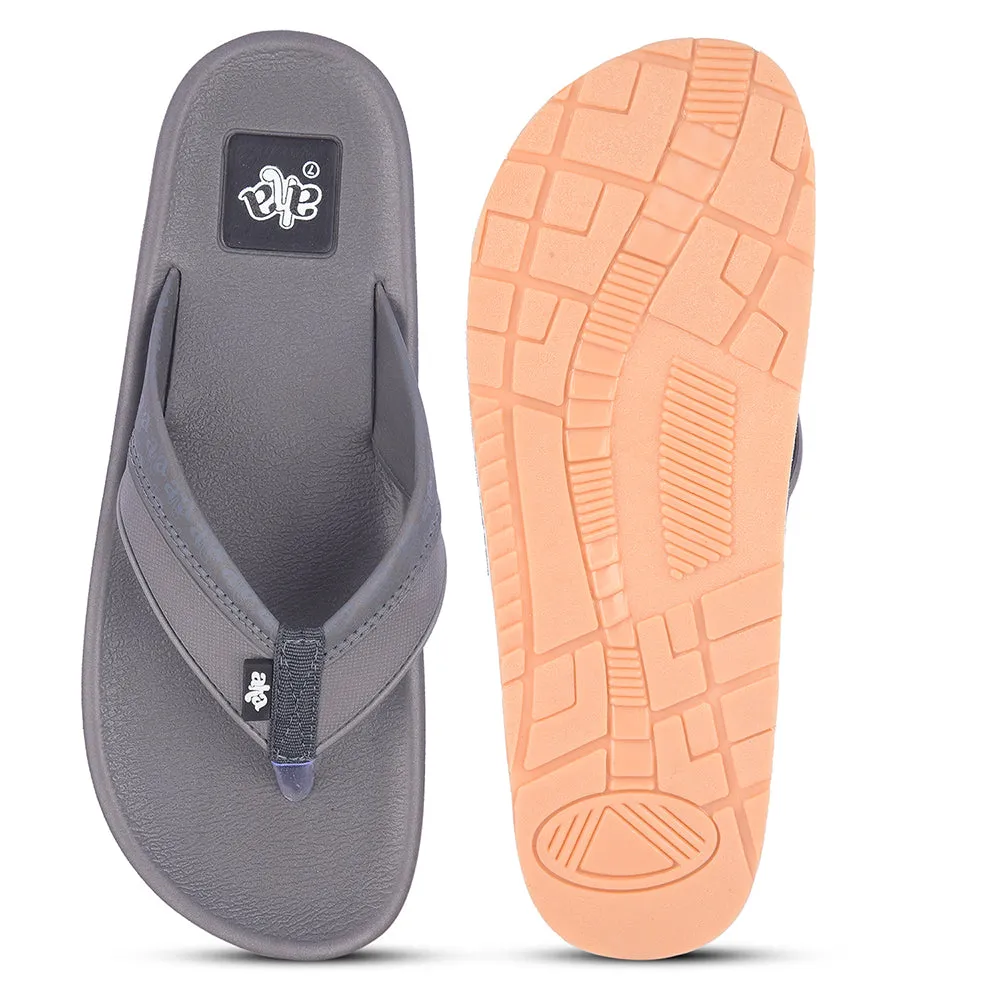 Cotton House Slippers A-HA Casual Grey Flip Flops For Men ANCO-03 By Liberty