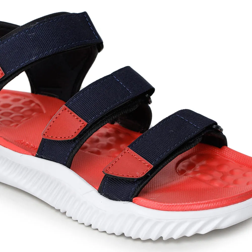 Leather Slide A-HA Casual Navy Blue Sandals For Men STAMINA-4 By Liberty