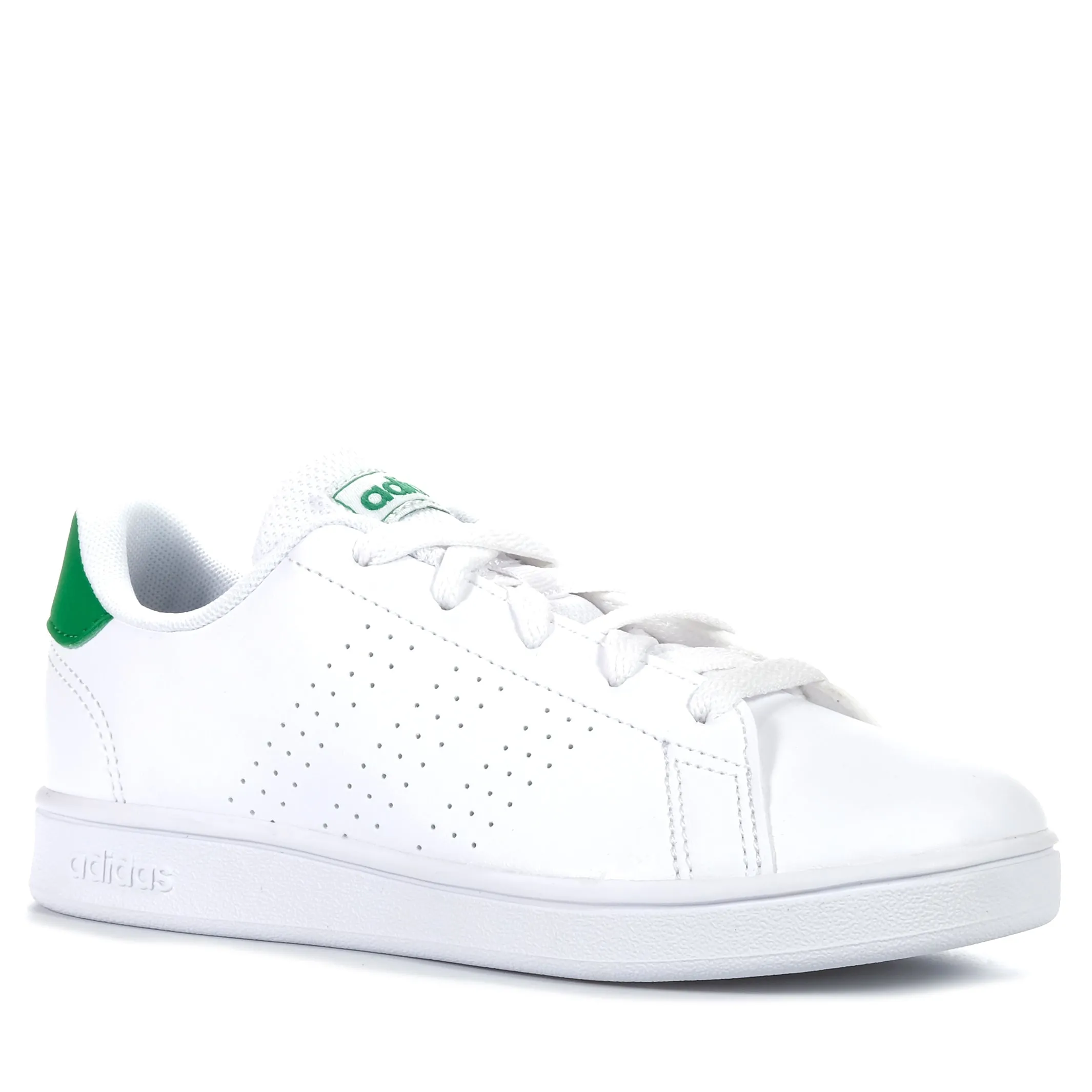 Adidas Advantage K White/Green Fitness Shoes Adidas