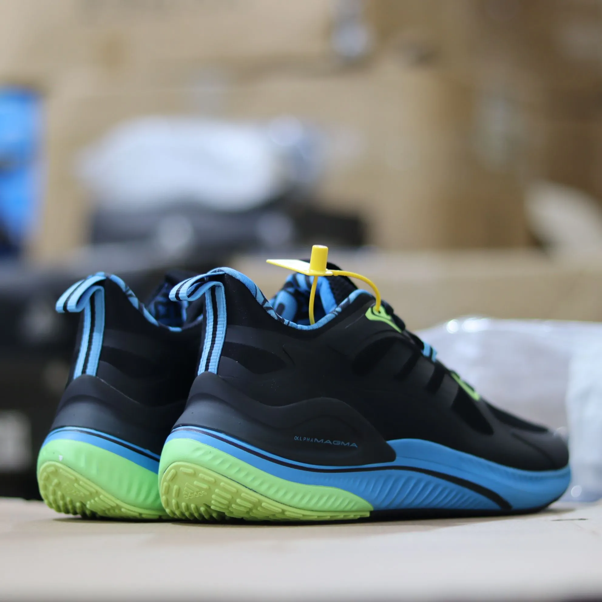 Adidas Alpha Magma Black Blue Adidas 3 Stripe Shoes