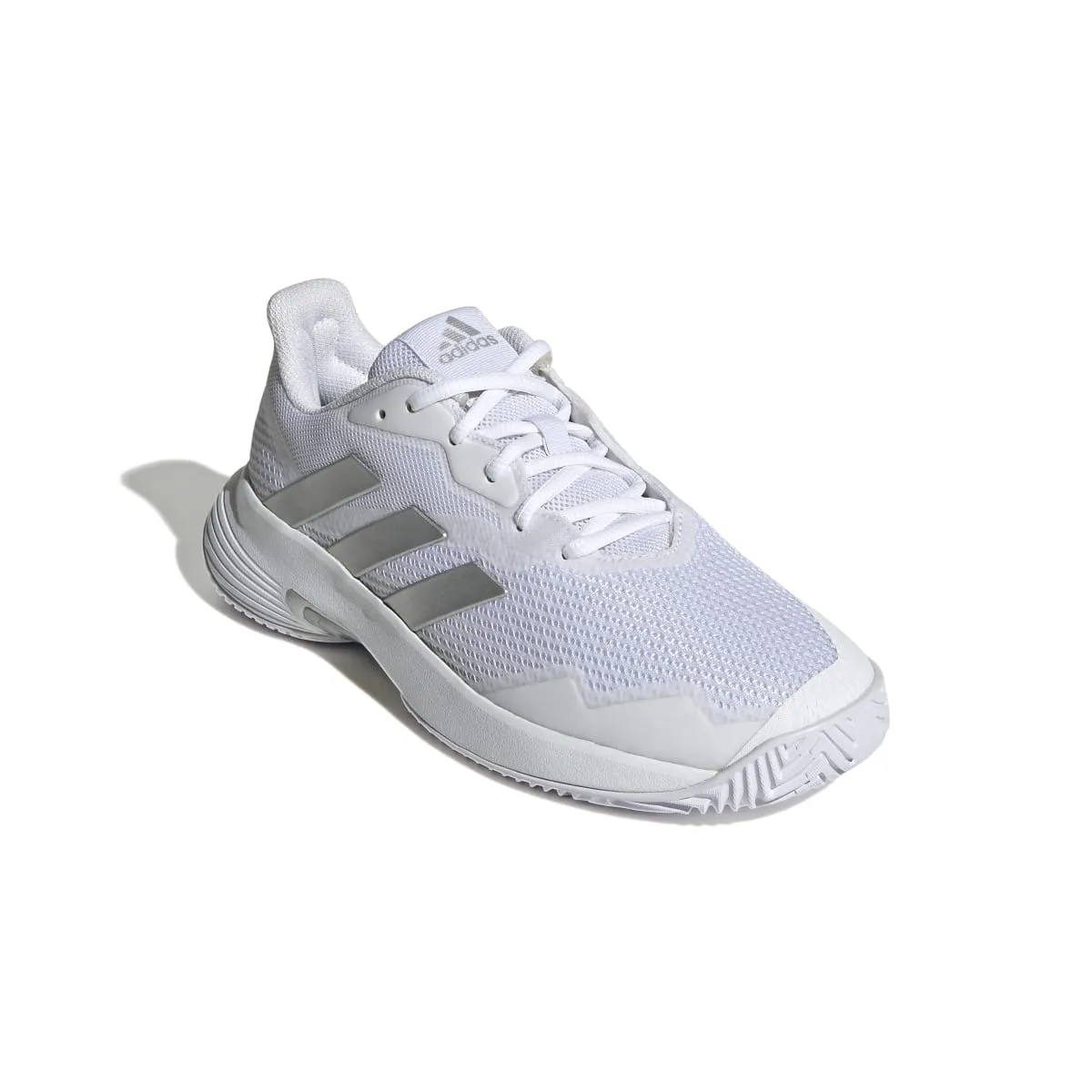 adidas CourtJam Control Women's Tennis Shoe (White/Silver) Family Adidas Shoes