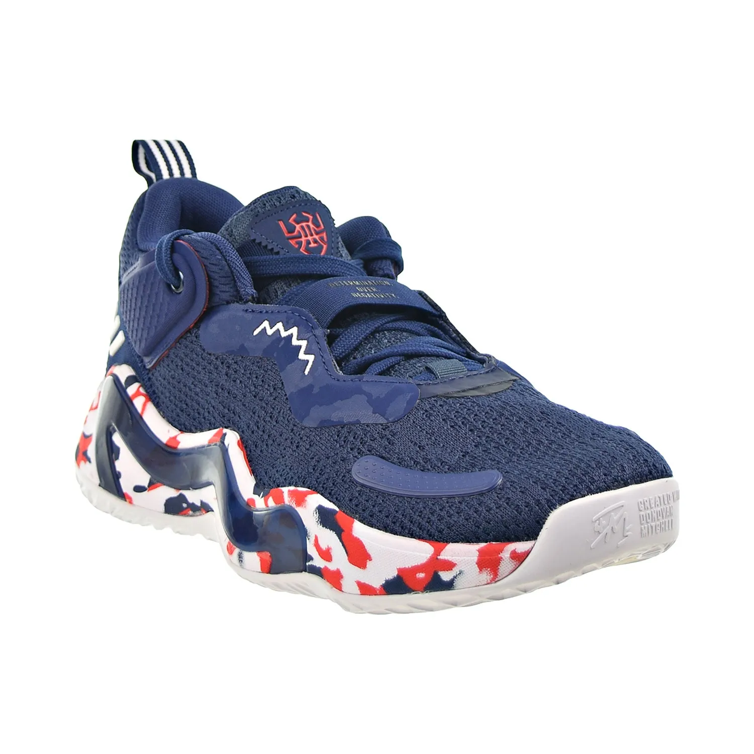 Adidas Tennis Shoes Nmd Adidas D.O.N. Issue 3 GCA Men's Shoes Navy Blue-Footwear White-Vivid Red