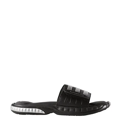 Adidas Minimalist Shoes adidas Men's Superstar 3G Slide Sandal,Black/Silver/Grey,12 M US