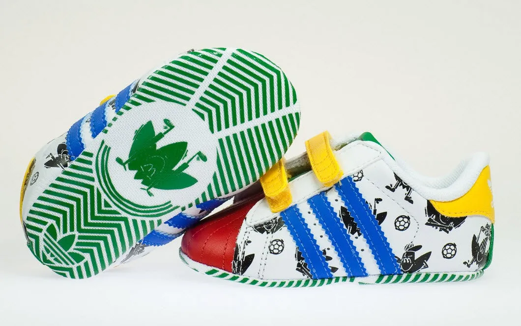 Adidas Skeleton Shoes Adidas Originals Superstar 2 Smile CF Crib V24979