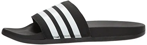 Adidas Thick Shoes adidas Women's Adilette Comfort Slide Sandal, Black/White/Black, 10 M US