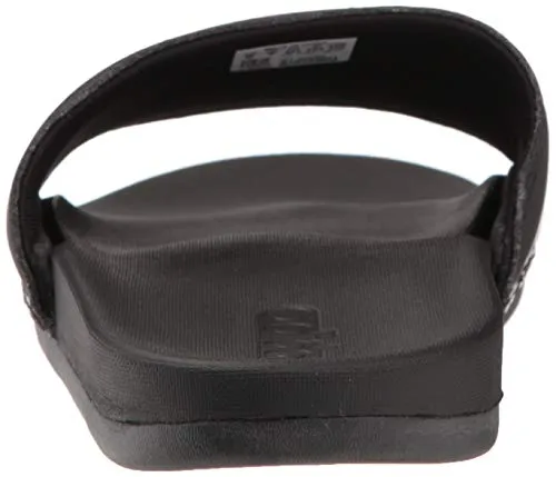 adidas Women's Adilette Comfort Slide Sandal, Black/White/Black, 10 M US Adidas Shoes With Heart