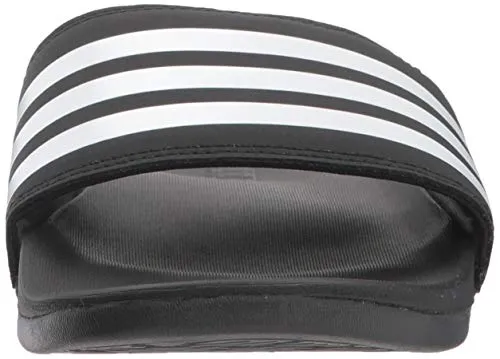 adidas Women's Adilette Comfort Slide Sandal, Black/White/Black, 10 M US Adidas Adiprene Running Shoes
