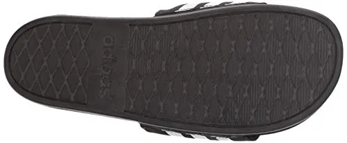 adidas Women's Adilette Comfort Slide Sandal, Black/White/Black, 10 M US Fred Durst Adidas Shoes