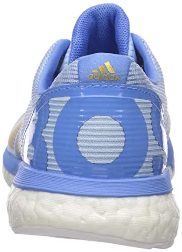 adidas Women's Adizero Boston 8 Running Shoe, Glow Blue/Gold Metallic/Real Blue, 6 M US Adidas Boost Golf Shoes Spikeless