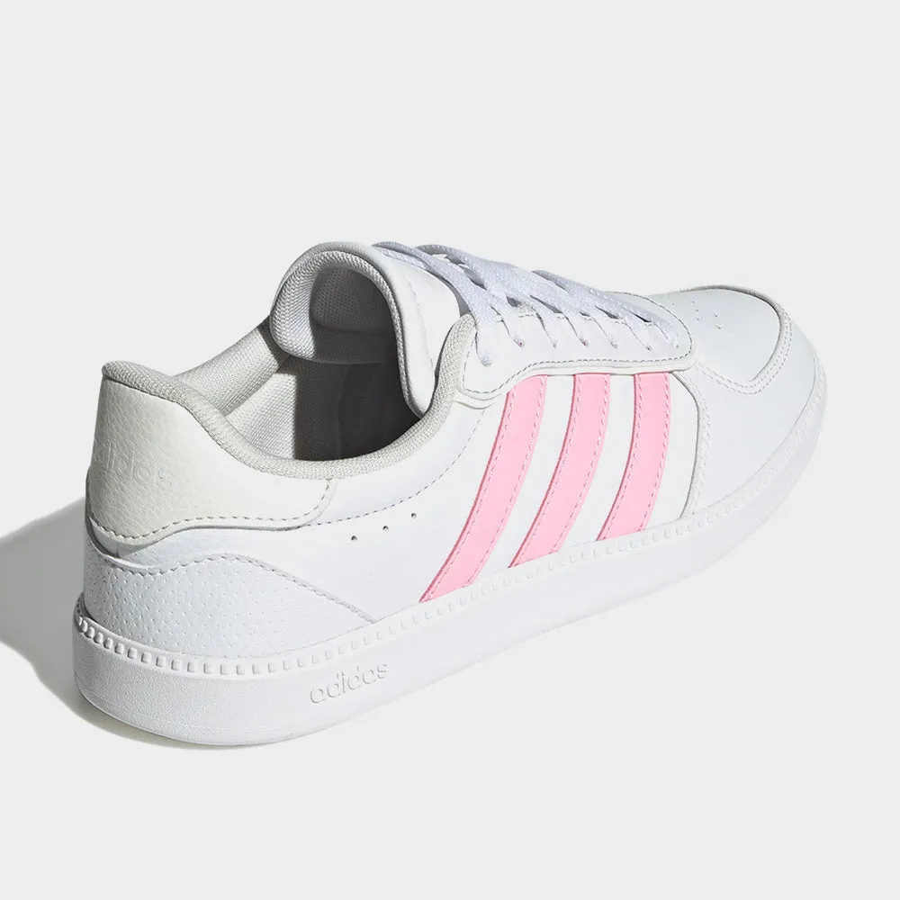 Adidas Womens Breaknet Sleek Sneaker White/pink _ 182671 _ White 302 Court Sneakers