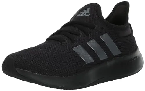 Tennis Shoes Adidas adidas Women's Cloudfoam Pure Sportswear Sneakers, Black/Iron Metallic/Black, 7