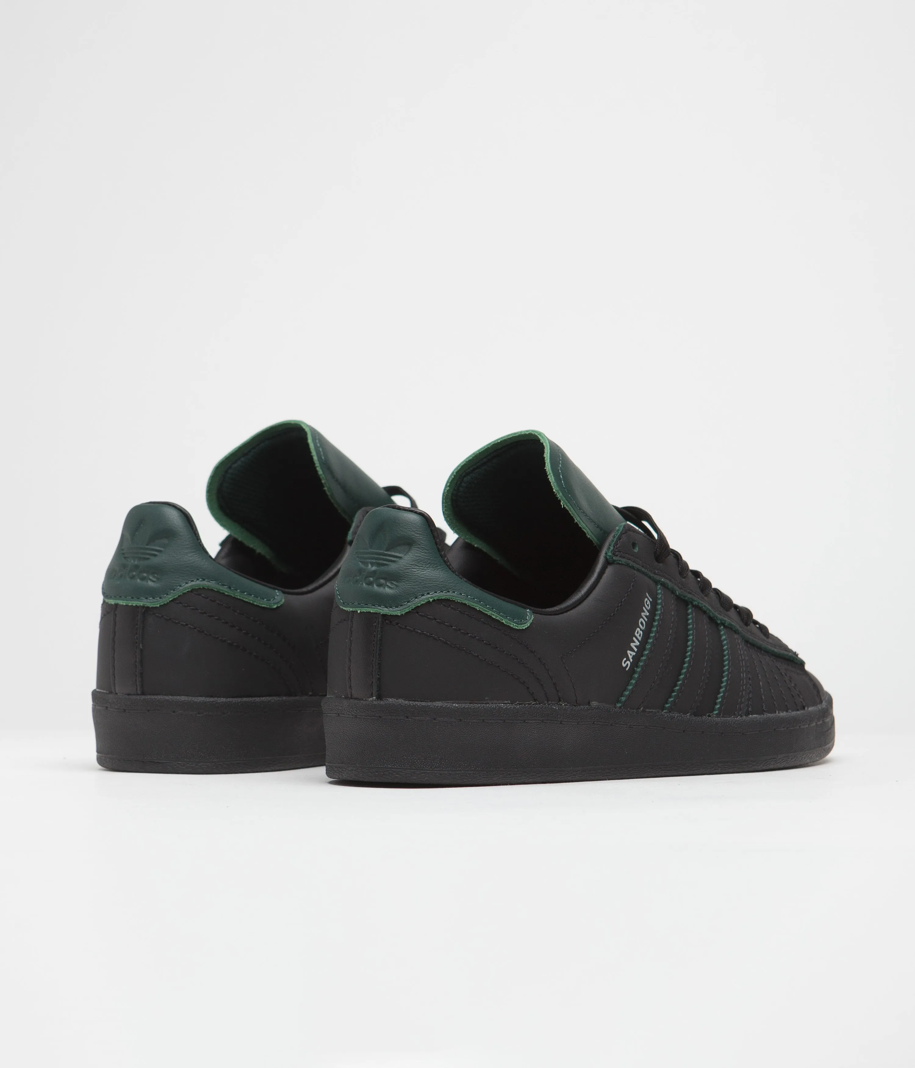 Adidas x Shin Sanbongi Campus Adv Shoes - Core Black / Core Black / Collegiate Green Adidas Everyday Running Shoes