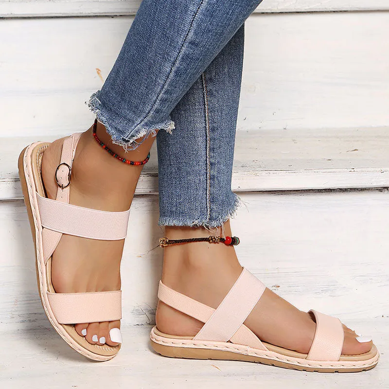 Women Summer Flat Shoes Soft Sandals Jogging Shoes For Flat Feet