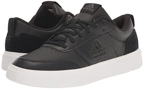 Adidas Boost Running Shoes adidas Men's Park Street Sneaker, Black/Black/White, 8.5
