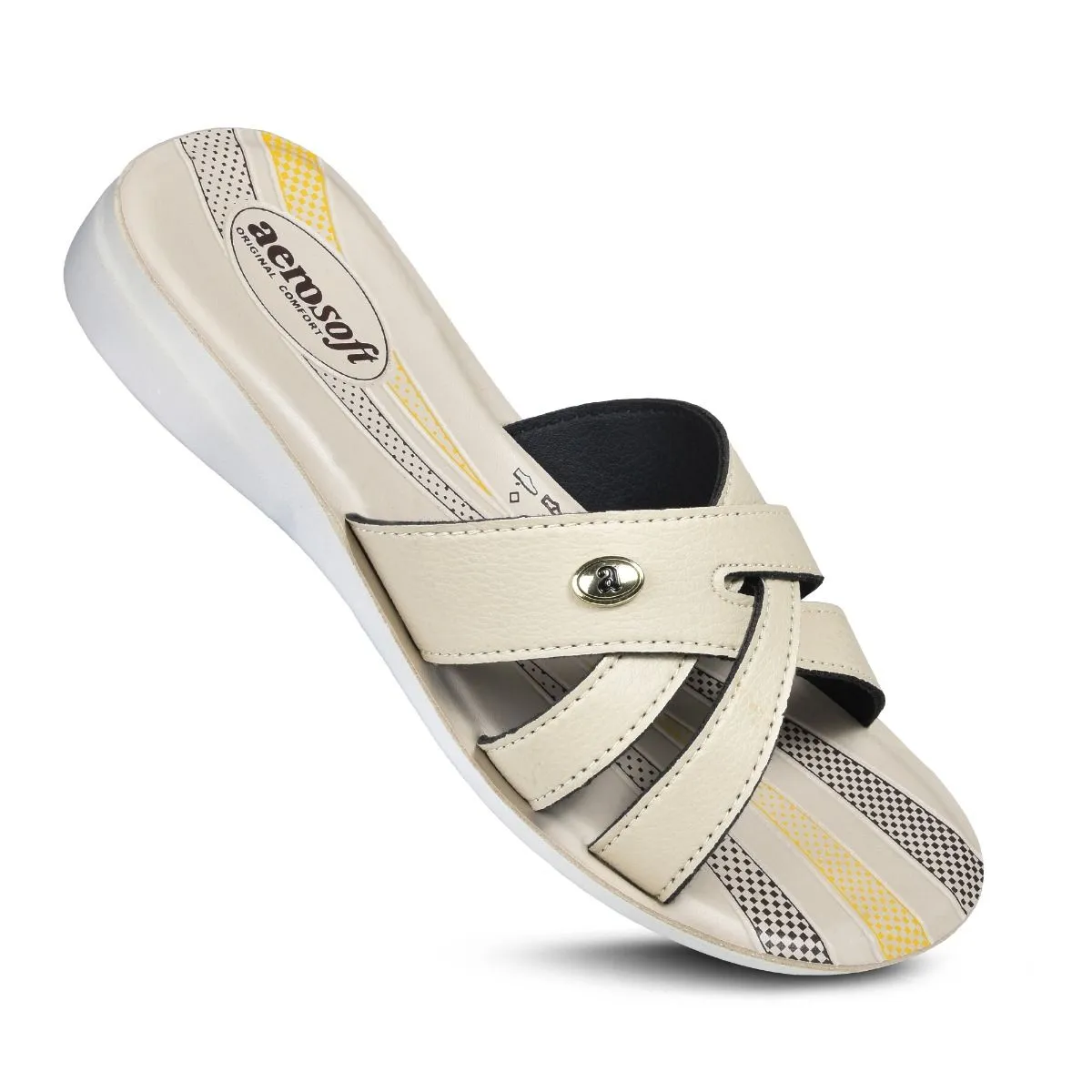 Aerosoft Gladiator Womens Comfortable Casual Summer Slide Sandals Ovo Flip Flops