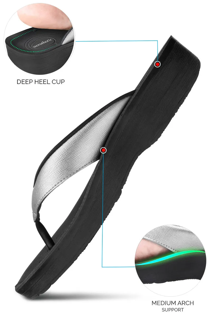 Aerothotic - Matt Gloss Women's Comfortable Flip-Flops Sandal Sidekicks Foldable Flip Flops