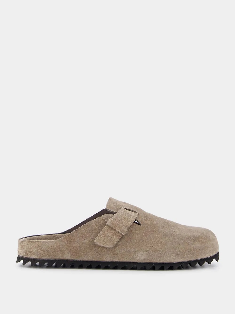 Agor Taupe Suede Leather Slippers Zoris Sandals