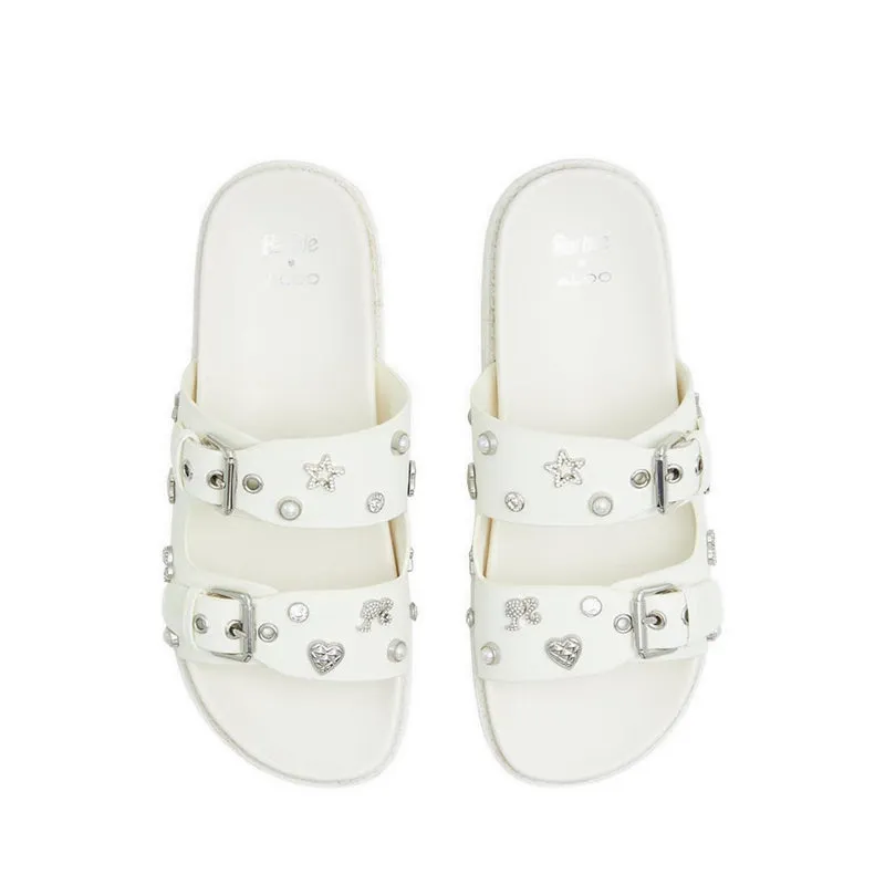 ALDO X Barbie Barbiedream Slip Ons - White Slip On Flat Sandals