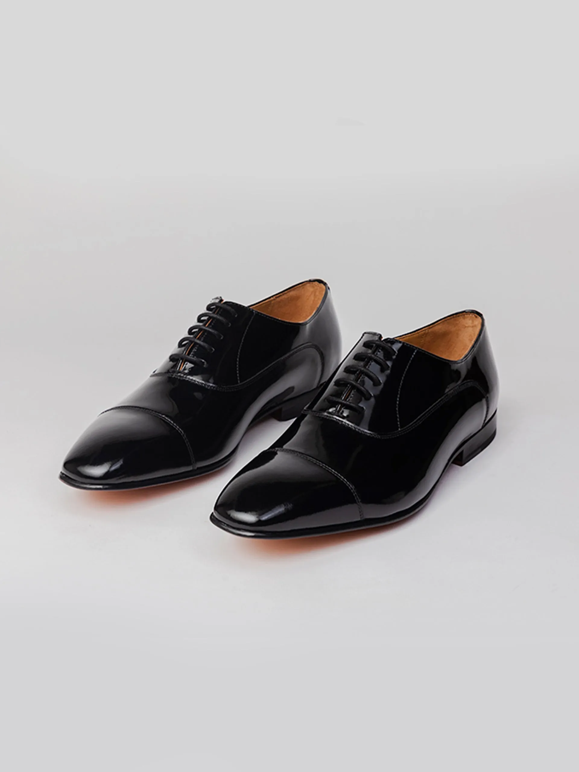 Pointed Toe Loafers Maverick Toecap Oxford - Patent Black