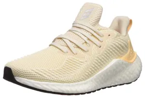 Adidas Rivalry Mule Shoes adidas Women's Alphaboost Running Shoe, Ecru Tint/Silver Metallic/Glow Orange, 9.5 M US