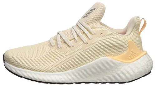 Golf Shoes Adidas adidas Women's Alphaboost Running Shoe, Ecru Tint/Silver Metallic/Glow Orange, 9.5 M US