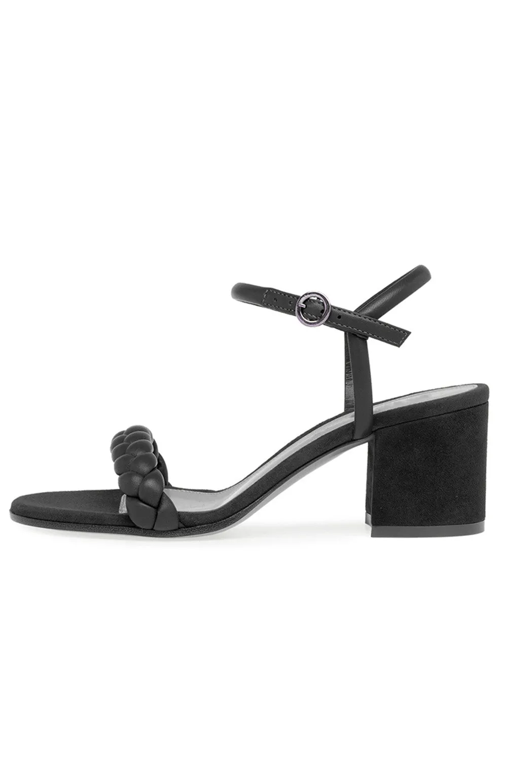 Great Walking Sandals Party Peep Toe Chunky Heel Evening Shoes With Buckle Braided Strap