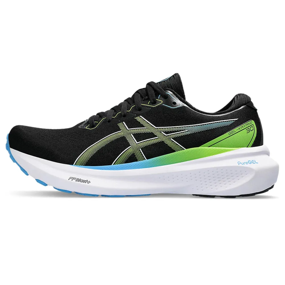 ASICS Men's Gel-Kayano 30 Running Shoe (Black/Electric Lime) Asics Recycled Shoes