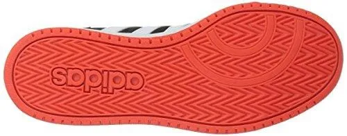 adidas Unisex Hoops 2.0 Basketball Shoe, black/white/red, 4 M US Big Kid Adidas Shoes Online Store