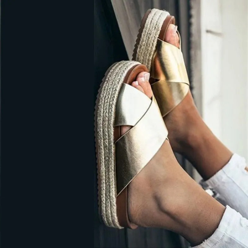 So Glitter Flip Flops Sexy Leopard Sandals Summer Women Slippers Open Toe Platform Casual Shoes Ladies Outdoor Beach Flip Flops Female Slides