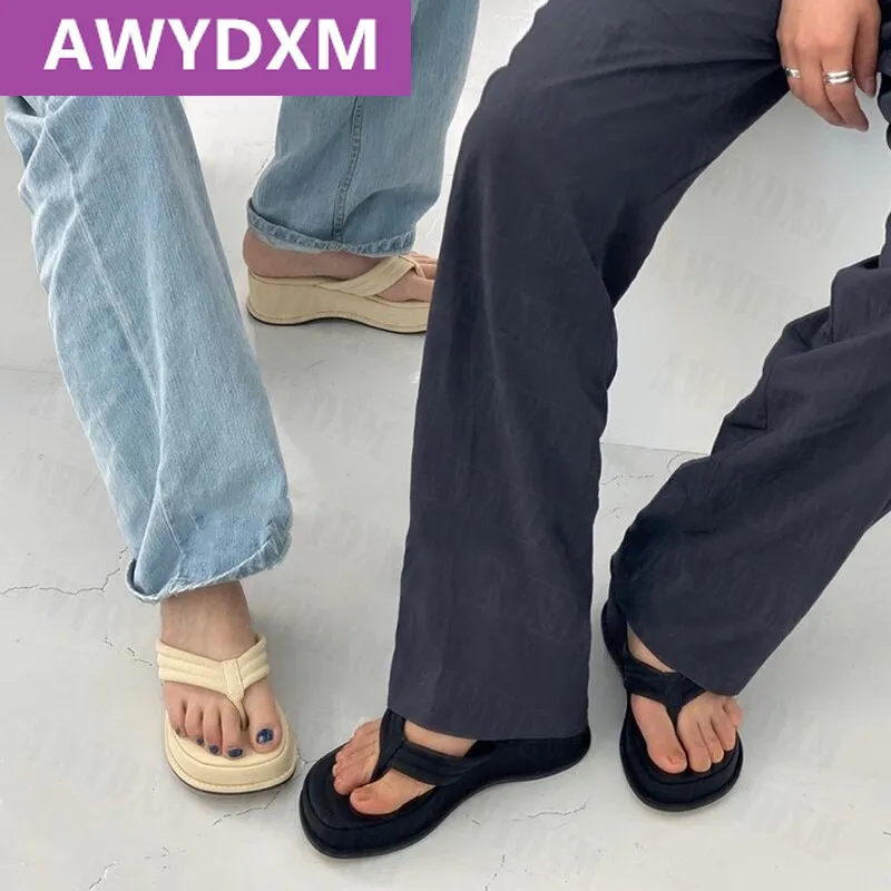 Flip Flops Flip Flops Amozae- Amozae New Brand New Flip Flops Summer Fashion Women Shoes Slippers Design Slope Heel Platform Shoe High Heels Slipper Women