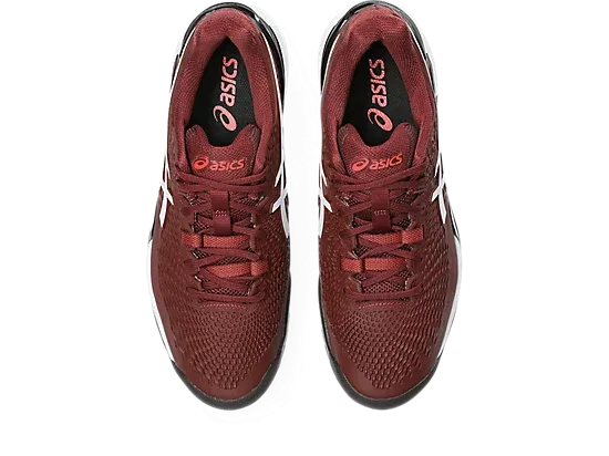 Asics Running Shoes For Underpronation Asics Gel Resolution 9 (Antique Red/White)