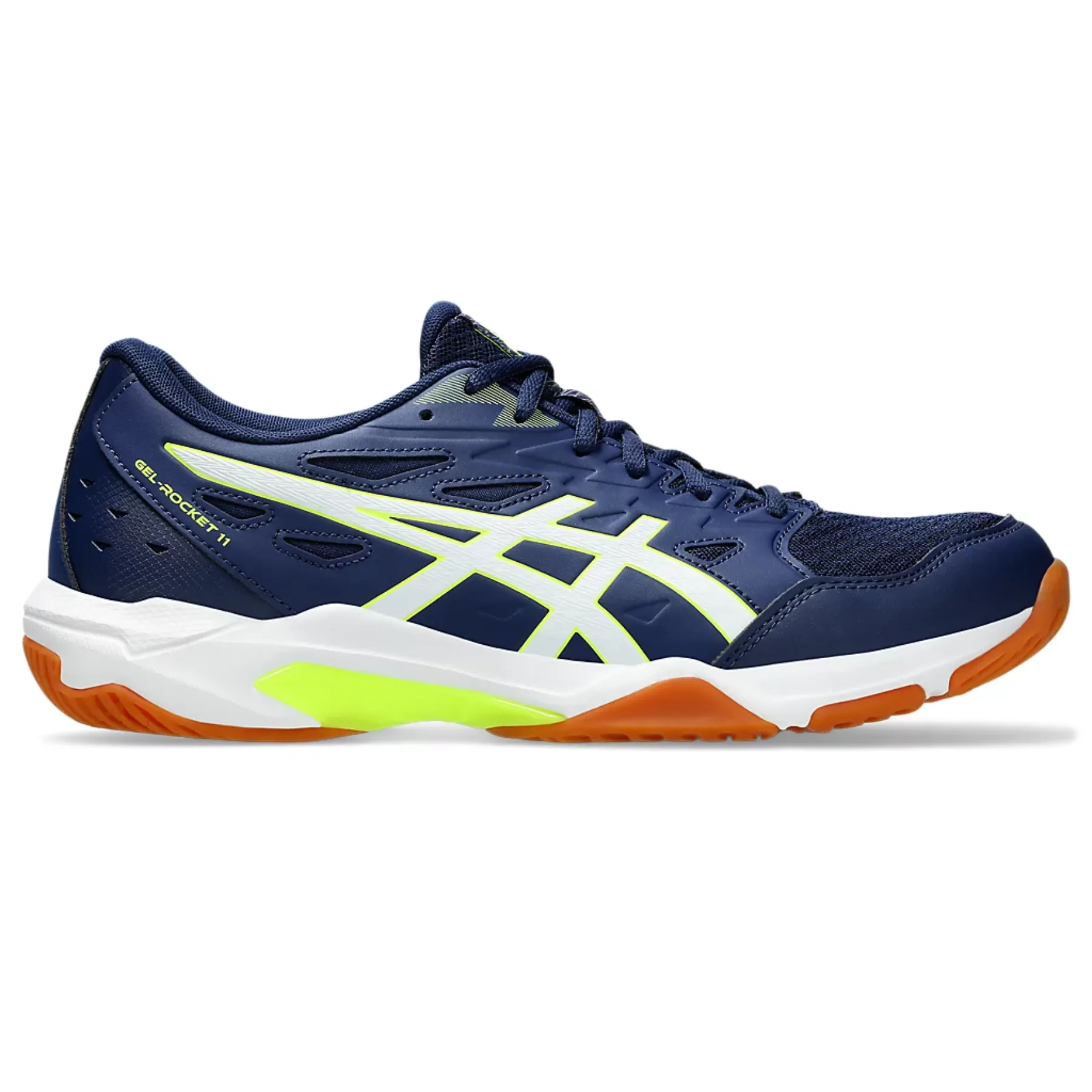 Asics Gel-Rocket 11 Men Multi Court Shoes - Blue Expanse/Safety Yellow Asics Tiger Slip On Shoes