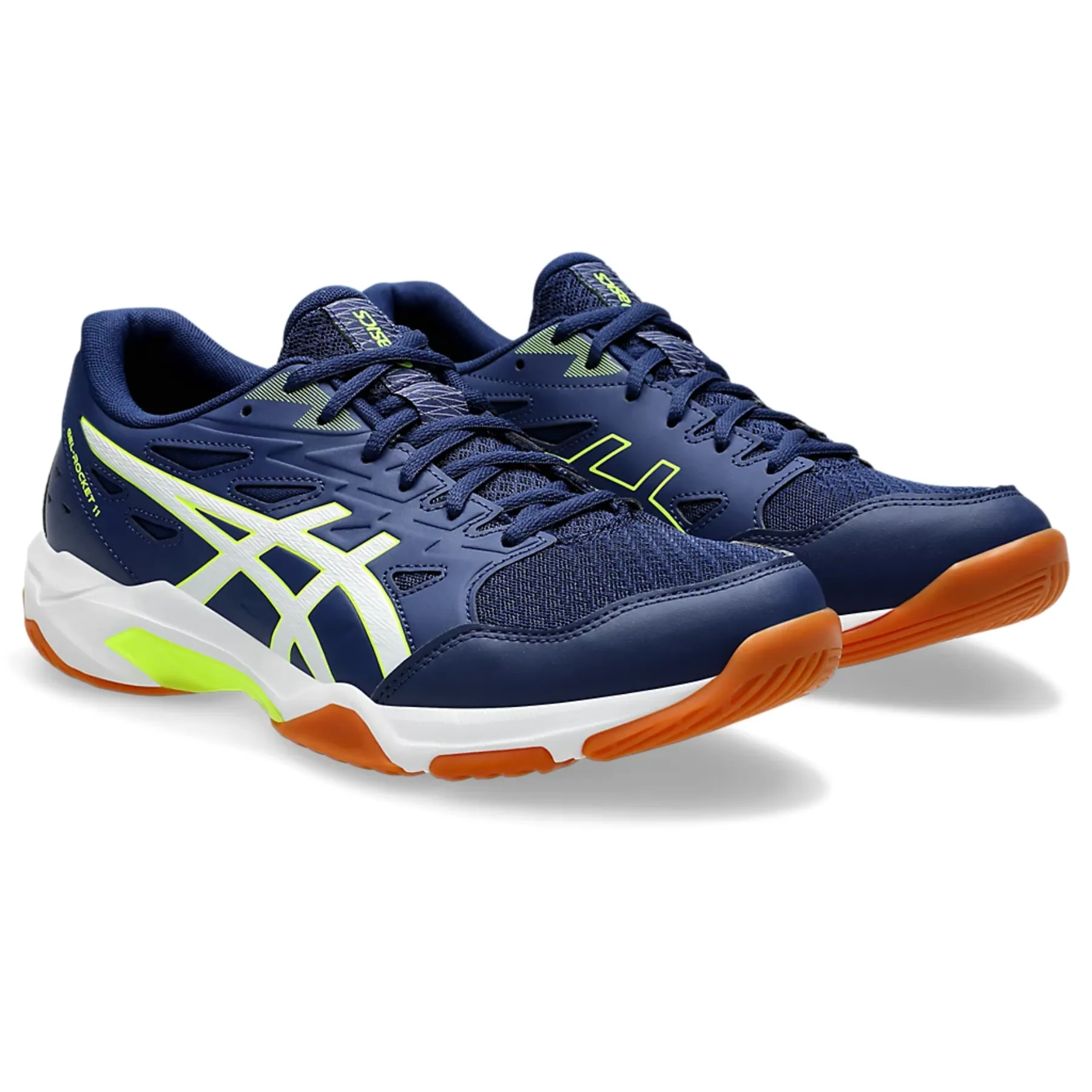Asics Shoes With Carbon Plate Asics Gel-Rocket 11 Men Multi Court Shoes - Blue Expanse/Safety Yellow