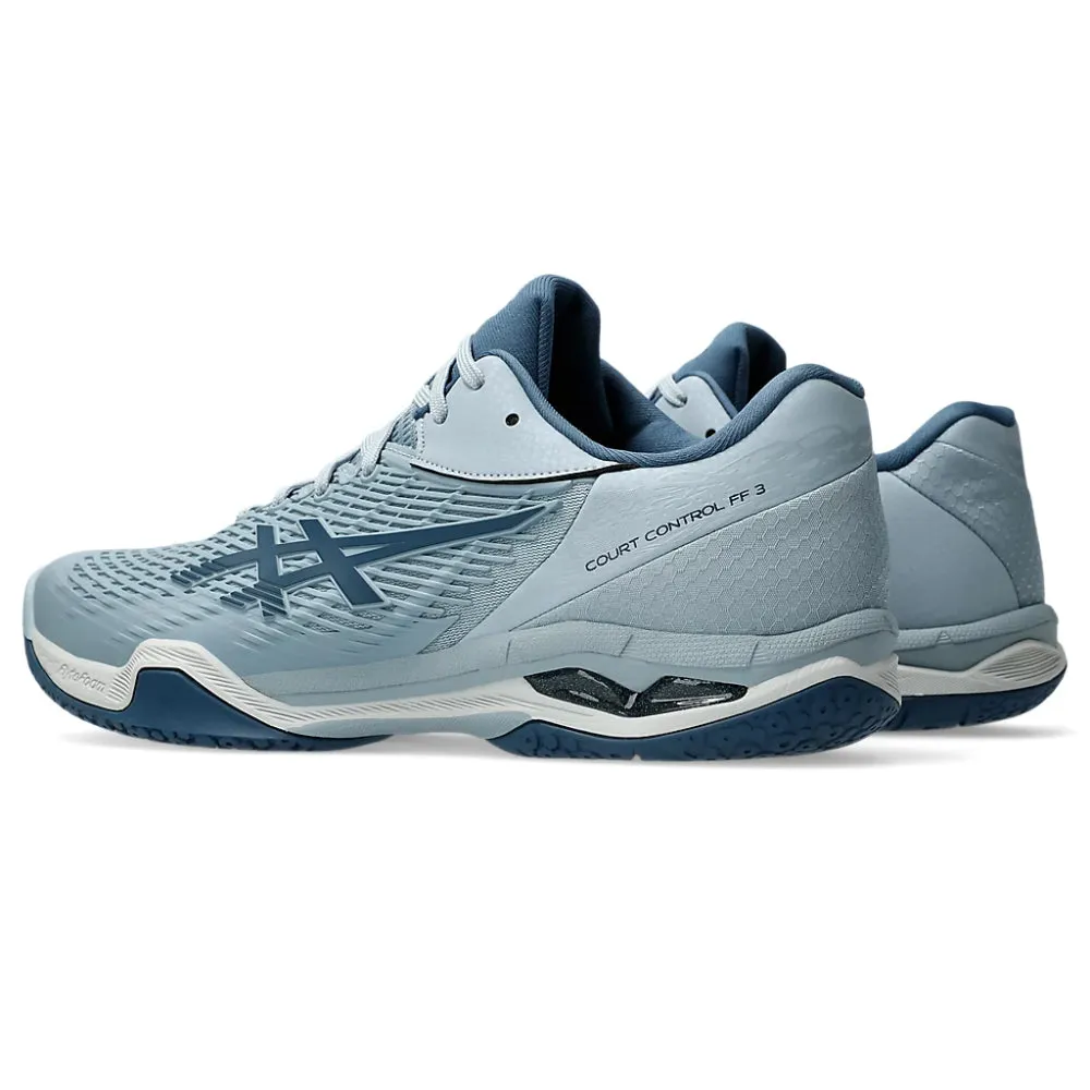ASICS Men's Court Control FF 3 Badminton Shoe (Dolphin Grey/Vintage Indigo) Asics Run Walk Shoes