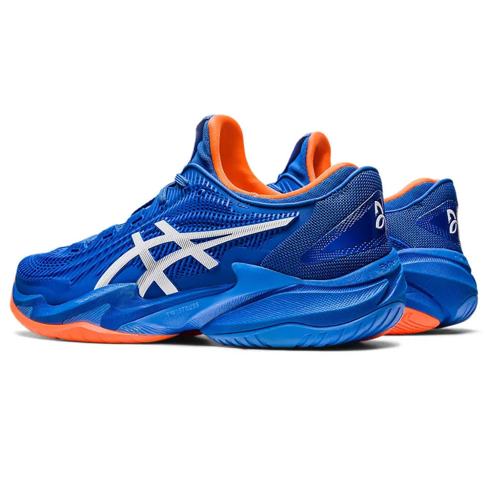 Asics Running Shoes 2022 ASICS Men's Court FF 3 Novak Tennis Shoe (Tuna Blue/Orange)