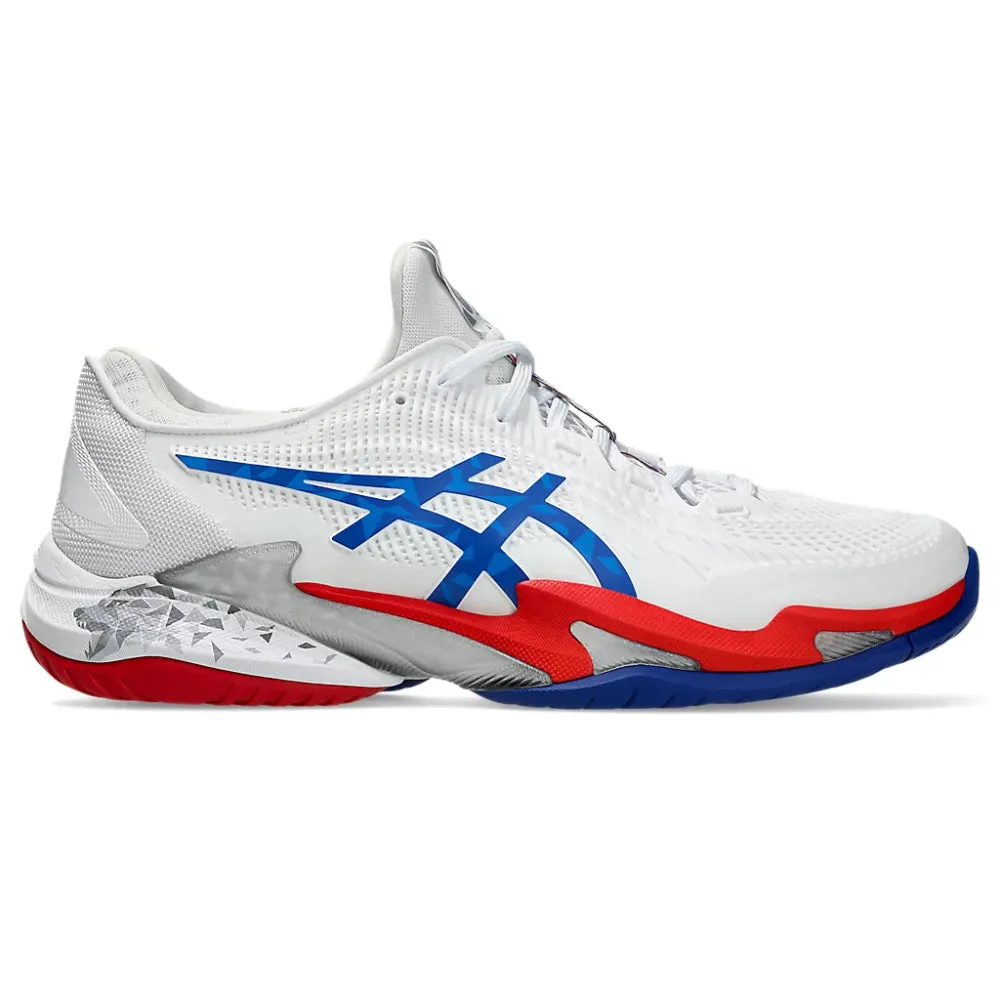 ASICS Men's Court FF 3 Novak Tennis Shoe (White/Asics Blue) Running Shoe Asics