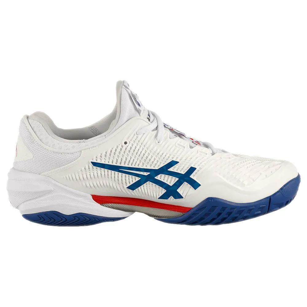 Asics Men's Court FF 3 Novak - White/Asics Blue Asics Running Shoes Gel Noosa