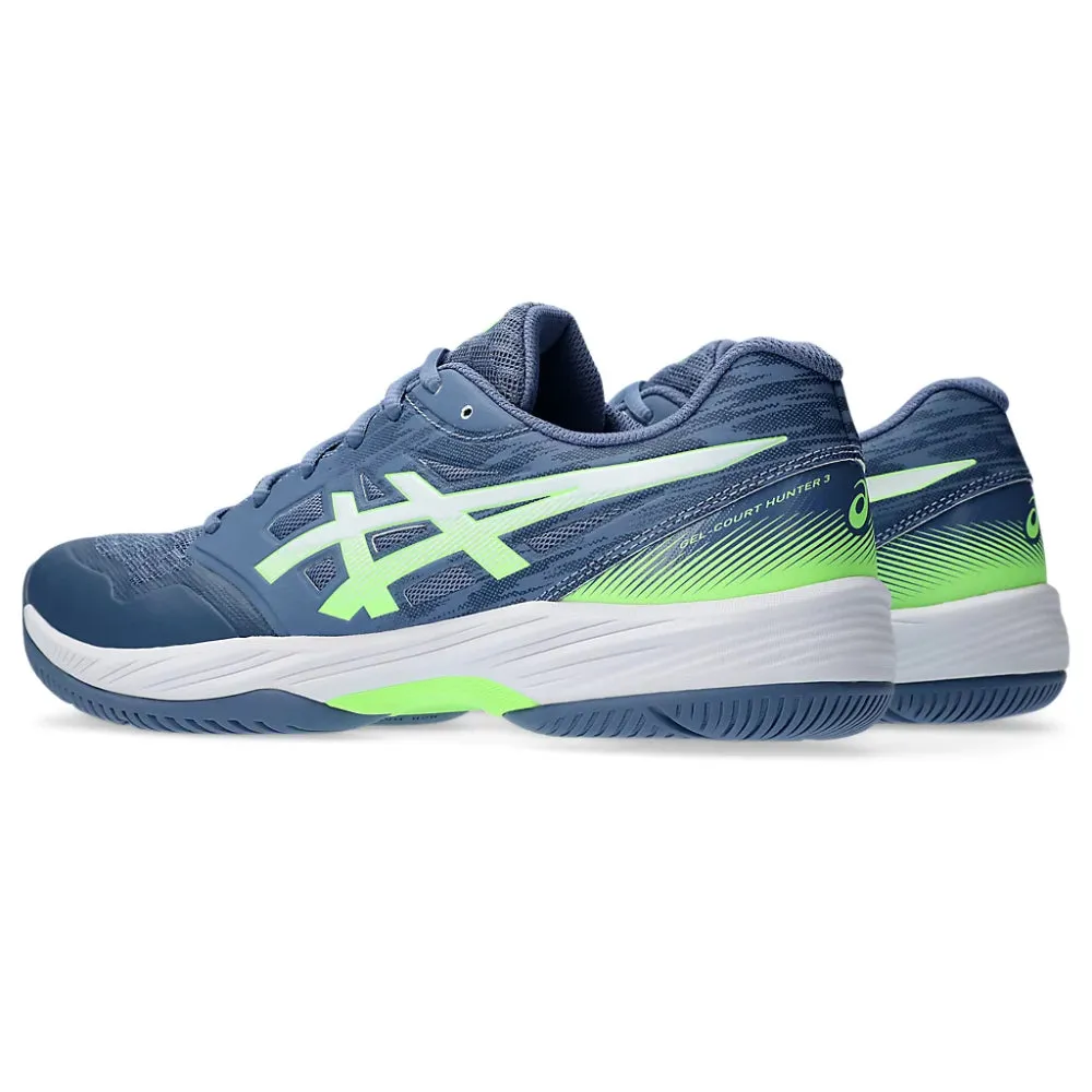 ASICS Men's Gel-Court Hunter 3 Badminton Shoe (Denim Blue/Lime Burst) Asics Shoes For Padel